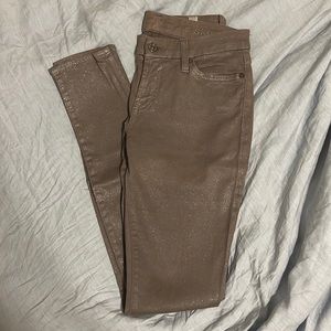 7 For All Mankind sparkly “the skinny” jeans